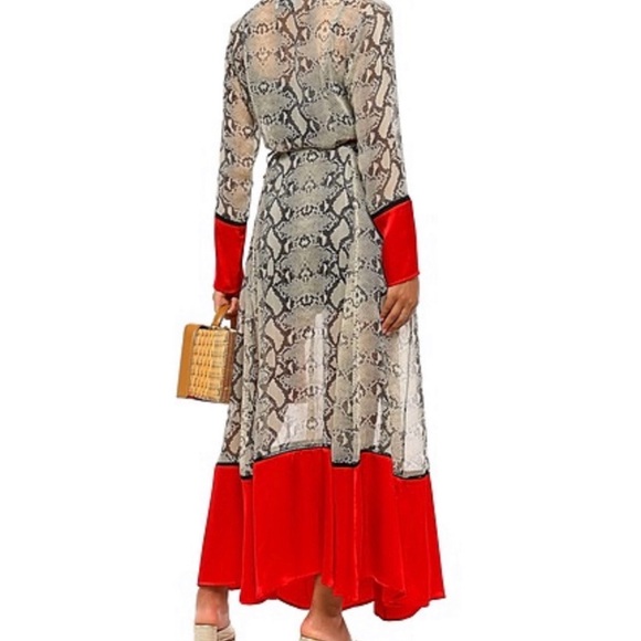 We are LEONE Gorgeous NEW Wrap in Red with animal print, 100% Silk. NWT - Picture 4 of 10